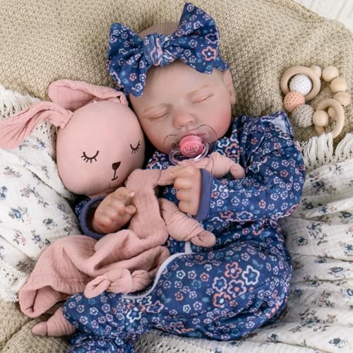 Aori 20 Inch Weighted Reborn Baby Doll Hyper Realistic Lifelike Newborn Girl with Outfit Collectible Soft Body Baby Doll for Girls Age 3 for ChristmasBirthday - Image 1