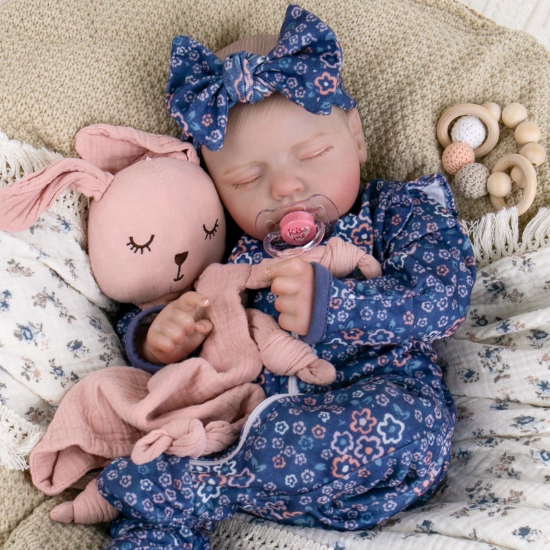 Aori 20 Inch Weighted Reborn Baby Doll Hyper Realistic Lifelike Newborn Girl with Outfit Collectible Soft Body Baby Doll for Girls Age 3 for ChristmasBirthday - Image 3