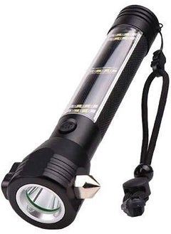 DHAVL dhavlAluminium 7 Mode Rechargeable Solar LED Torch Flashlight Use for Car Emergency ToolWindow Breaker Seat Belt Cutter Compass  - Image 2