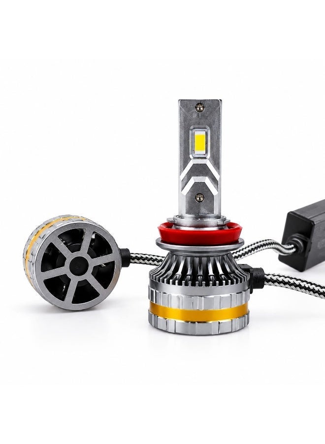 تاكبرو مصباح أمامي LED عالي الطاقة، مقاس :M8 Pro H8/H11، مقاوم للماء - Image 3