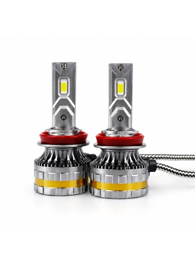 تاكبرو مصباح أمامي LED عالي الطاقة، مقاس :M8 Pro H8/H11، مقاوم للماء - Image 2