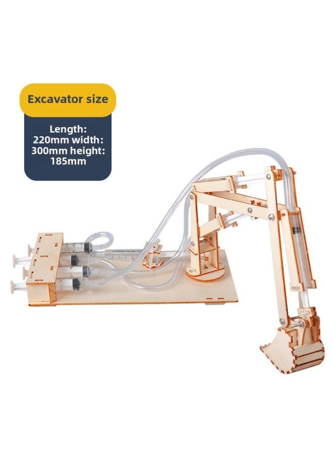 Children's Excavator Wooden Puzzle Three-dimensional 3d Model Toy Boys And Girls Beneficial Intelligence Puzzle-Color:Beige White - Image 4