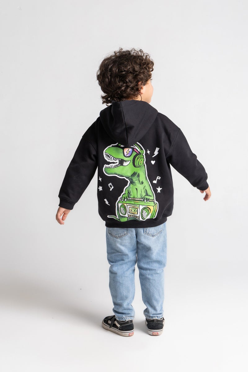 Boys Dinasour black hoodie