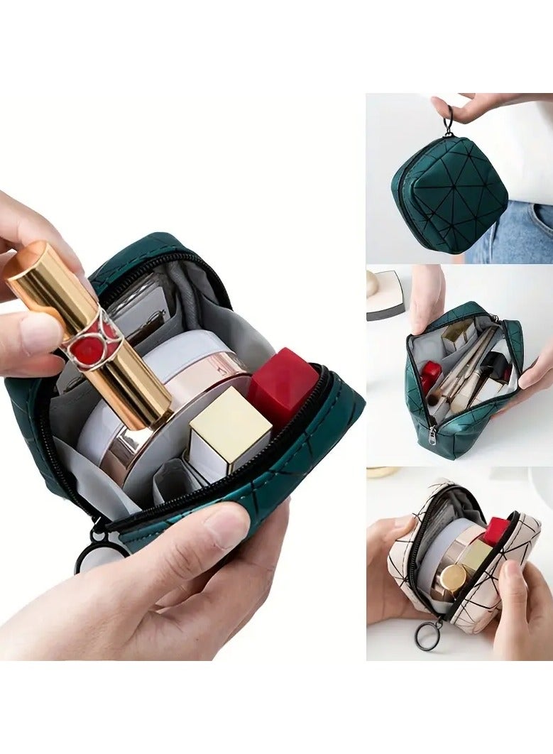 ORiTi Small PU lipsticks Zipper Bag ,Travel Coin pouch Sanitary Napkin Storage Bag ,Travel  Toiletry Pouch Coin Purse cosmetic Organizer - Image 4