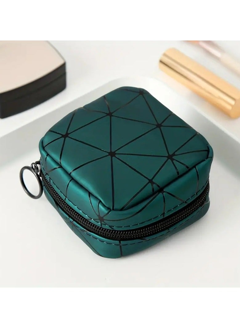 ORiTi Small PU lipsticks Zipper Bag ,Travel Coin pouch Sanitary Napkin Storage Bag ,Travel  Toiletry Pouch Coin Purse cosmetic Organizer - Image 3