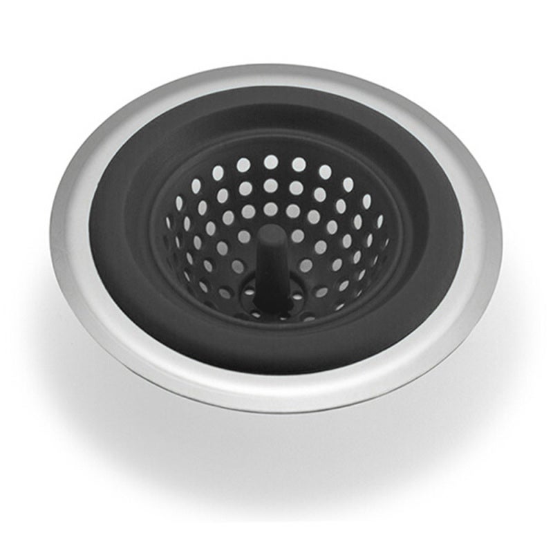 Drain Plug: Silicone And Stainless Steel Construction - Flexible Design Fits Various Drain Sizes, Easy To Clean Sink Strainer For Kitchen Bathroom Floor Drains - Image 5
