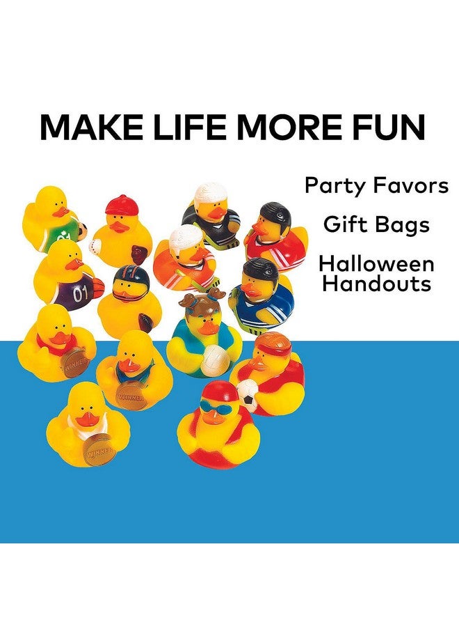 Fun Express Sports Rubber Duckies Assortment - Toys - 48 Pieces - Image 3