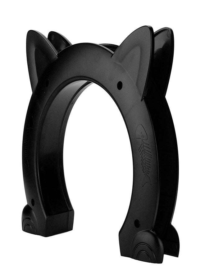 Honio Cat Door, ABS Material Dog Gate for Interior Exterior for Window for Household Doors (Black) - Image 5