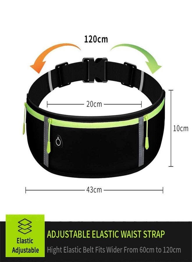 COFIEX Running Belt Waist Pack, Waterproof Sweatproof Adjustable Elastic Strap, 3-Pocket Gym Fitness Fanny Pack for Phone, Large Capacity Jogging Belt for Running, Outdoor Activities (Multicolor) - Image 4