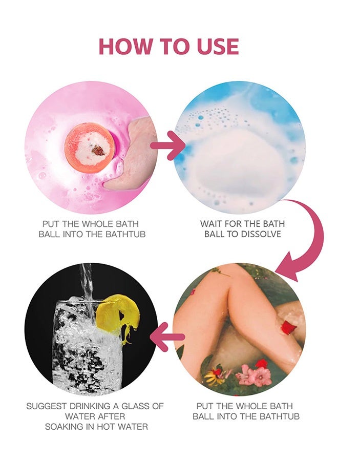 هاهاهاي مجموعة هدايا كرات ملح طبيعية مصنوعة يدويًا، 12 قطعة مع ملح البحر وزبدة الشيا، ترطيب البشرة الجافة، تخفيف التوتر، حمام فقاعات، هدايا سبا مثالية للاسترخاء للنساء والرجال والأطفال - Image 5