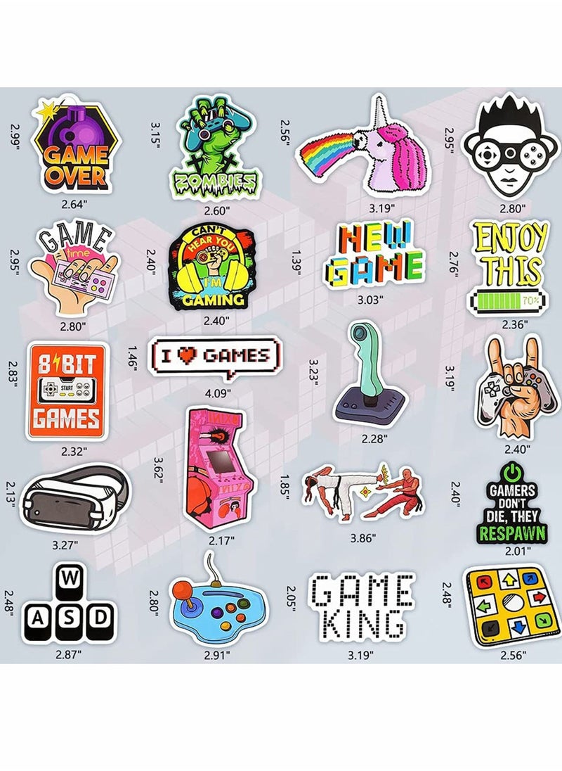 KASTWAVE Gaming Stickers for Kids, DIY Waterproof Vinyl Decal Stickers, Water Bottles Video Gamer Stickers for Laptop, Game Reward Pack for Teachers, Nostalgic Game Console Doodle Sticker (50 PCS)  - Image 2