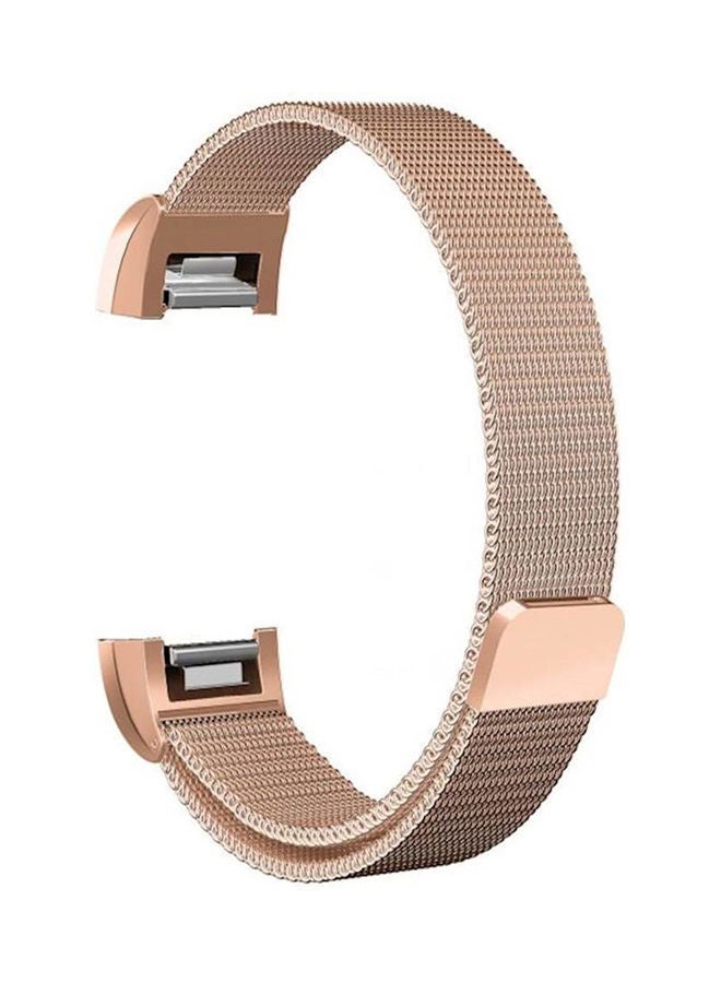 NIBEMINENT Fitbit Charge 2 Premium Strong Magnetic Lock Stainless Steel Smart Watch Band Strap Rose Gold  - Image 1