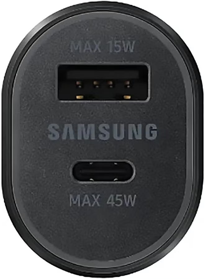 SAMSUNG Super Fast Dual Car Charger (45W+15W) Two Ports EP-L5300XBEGWW Black - Image 4