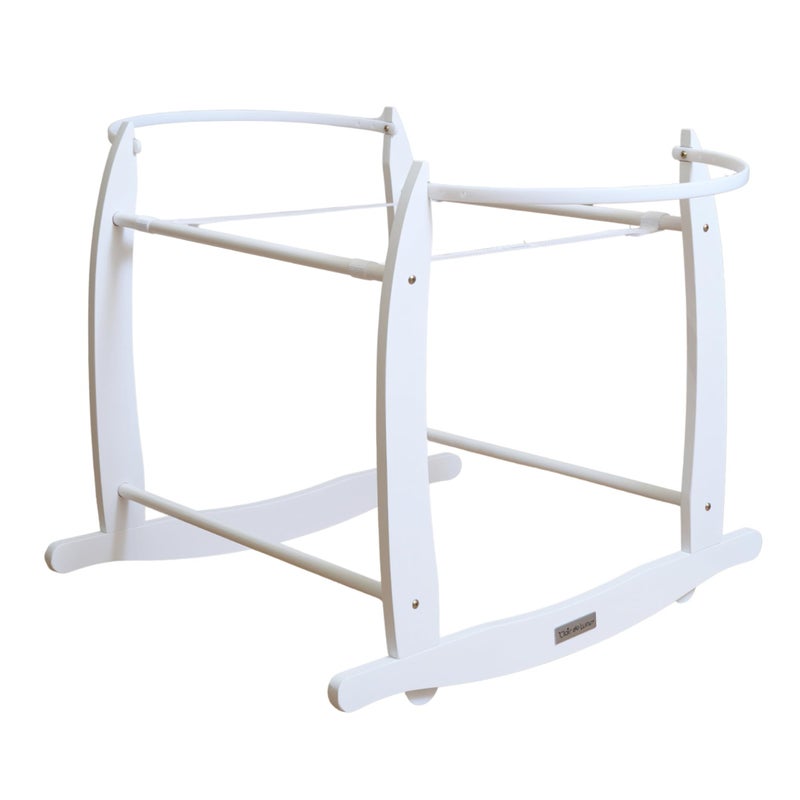Clair de Lune Deluxe Rocking Moses Basket Stand - White - Image 1