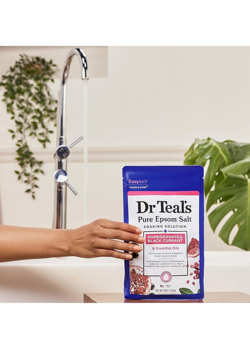 Dr Teal's Epsom Salt Soaking Solution Pomegranate & Black Currant 1.36Kg - Image 5