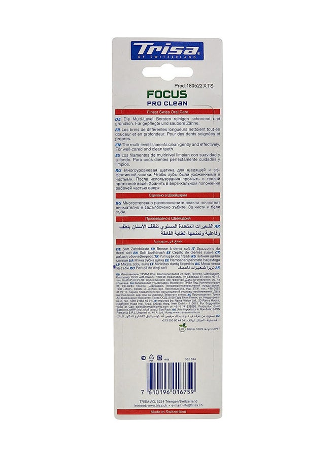 TRISA Focus Soft Toothbrush 4 Pack 2+2 - Image 2