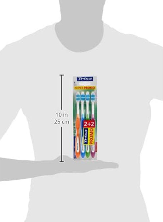 TRISA Focus Soft Toothbrush 4 Pack 2+2 - Image 3