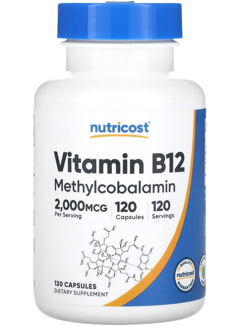 Nutricost Vitamin B12, 2,000 mcg, 120 Capsules