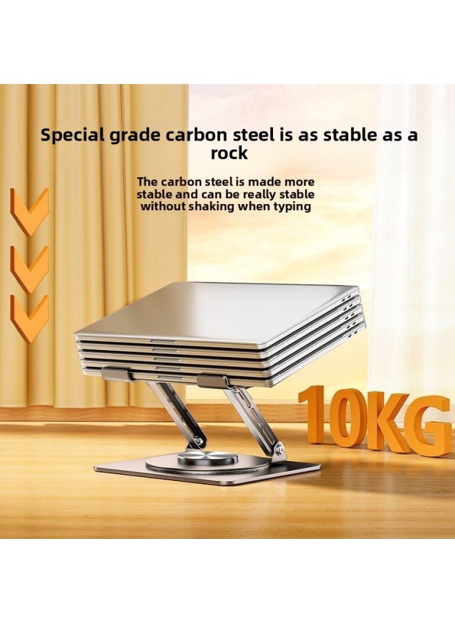 360 ° Rotating Laptop Bracket Bracket Desktop Elevator Lifting Suspended Heat Dissipation Base 360 Degree-Color:Space Gray [super Premium Edition] 720 Degree Rotation