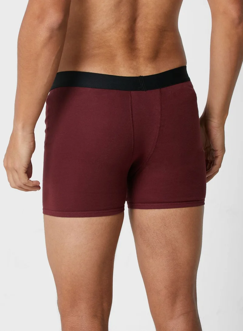 Seventy Five Basics 3 Pack Contrast Band Trunks With Antibacterial Finish