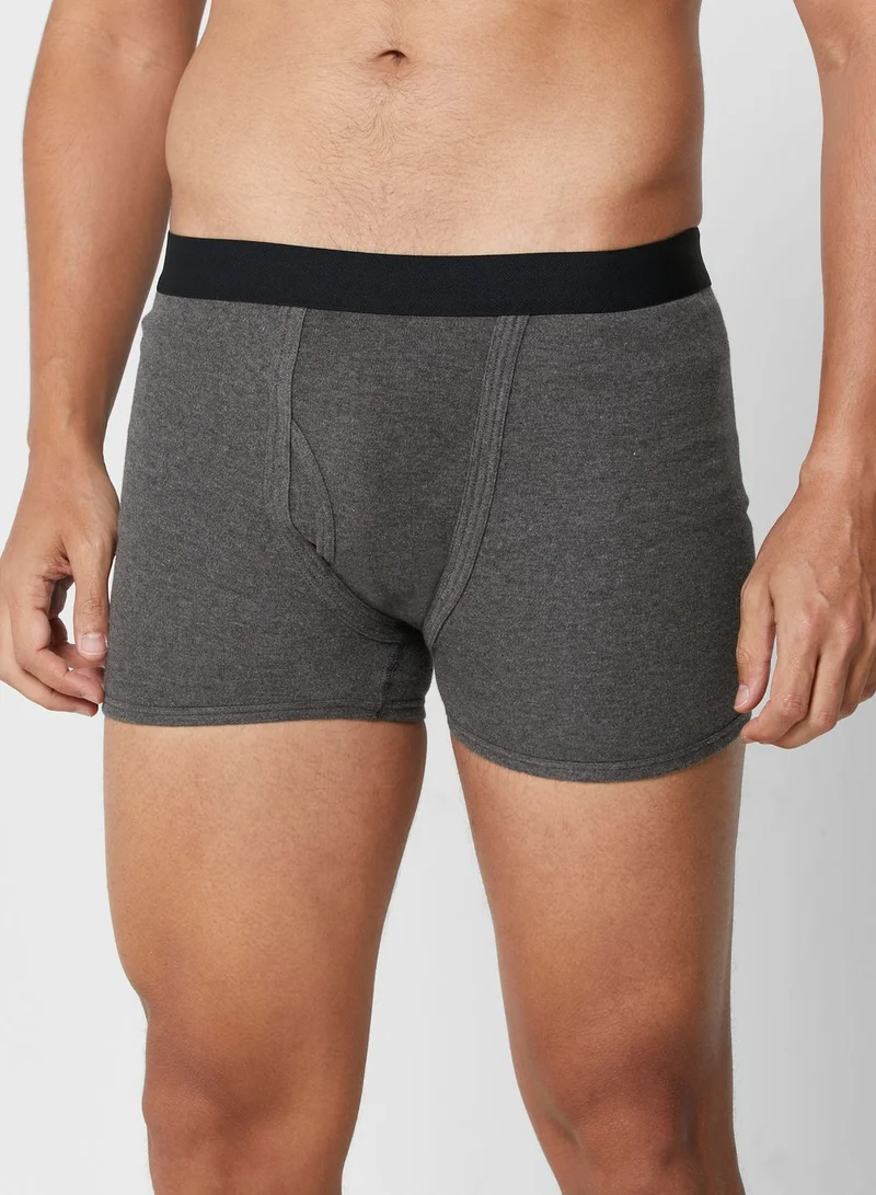 Seventy Five Basics 3 Pack Contrast Band Trunks With Antibacterial Finish