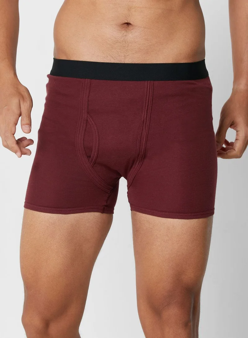 Seventy Five Basics 3 Pack Contrast Band Trunks With Antibacterial Finish