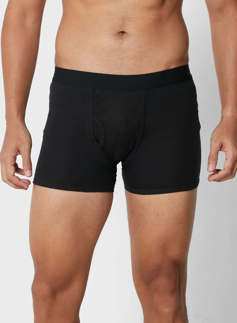 Seventy Five Basics 3 Pack Contrast Band Trunks With Antibacterial Finish