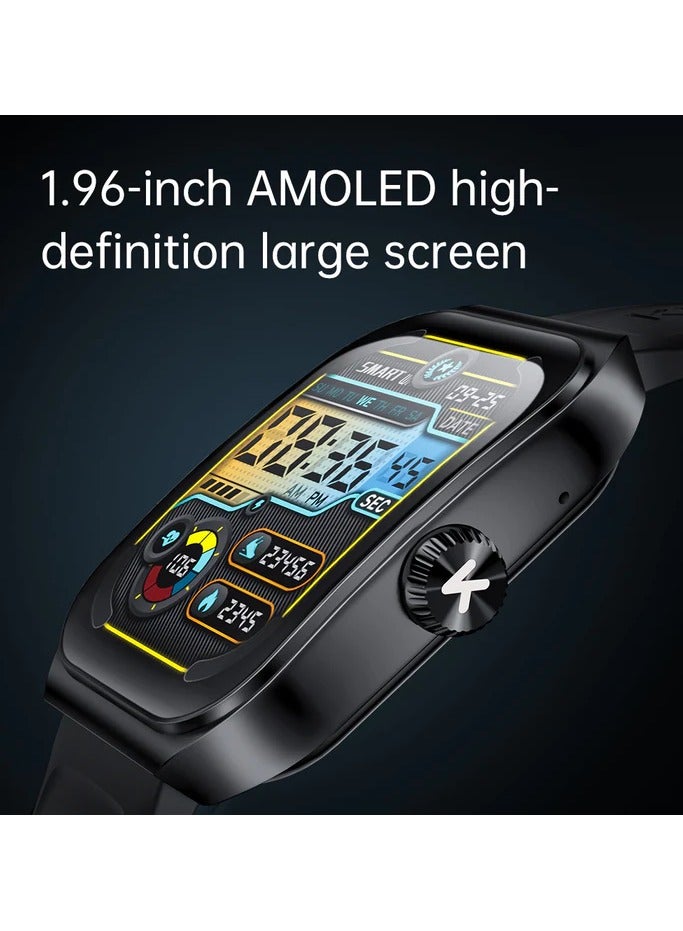 KUMI KU7 Smartwatches 1.96" Amoled 100+Sport Modes NFC IP68 Waterproof Bluetooth Call Health Sleep Monitoring sos for man woman - Image 3
