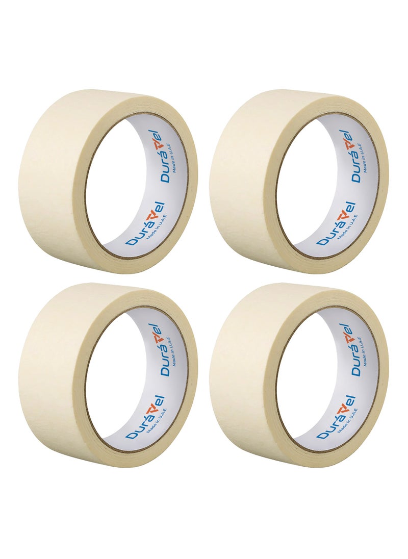 Duravel Duravel Premium Masking Tape 2Inch X 20Yards General Purpose Paper Tape For Painting, Marking, Gardening, Packaging, Artworks, Schools, Office, Automobile Garage, Factory, Industrial Uses (4 ROLL)  - Image 1