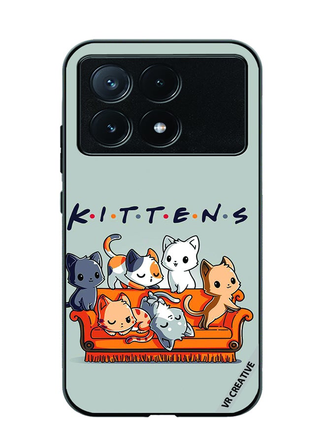VR CREATIVE Protective Case Cover For Xiaomi Poco X6 Pro Kittens Design Multicolour - Image 1