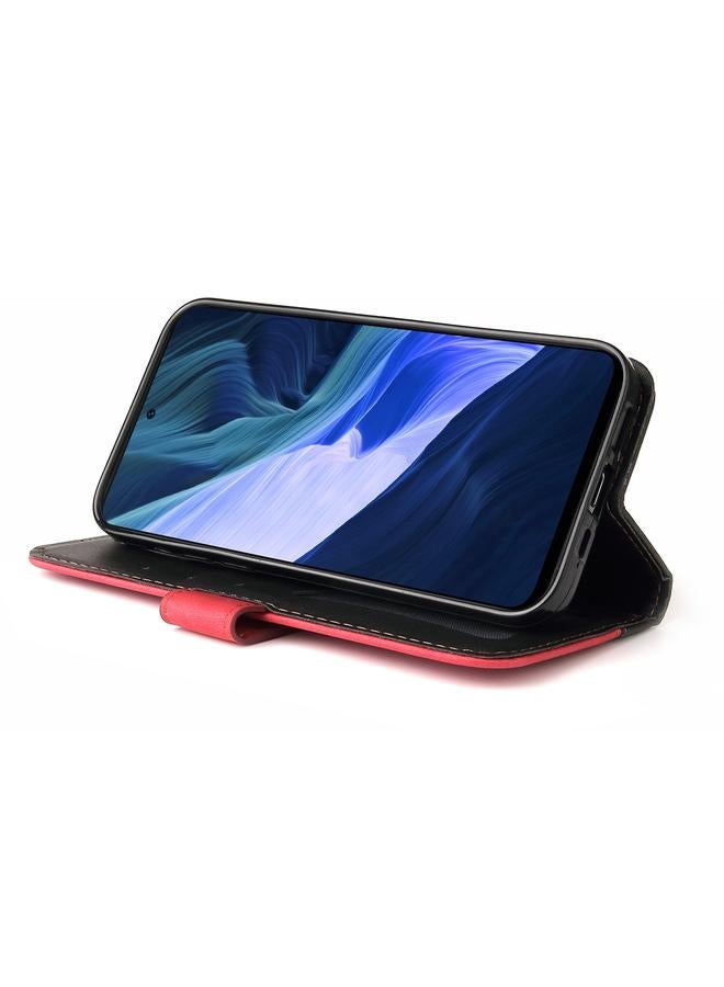 Zaboon Case For Infinix Note 10 Business Stitching-Color Horizontal Flip PU Leather Case with Holder & Card Slots & Photo Frame - Image 5