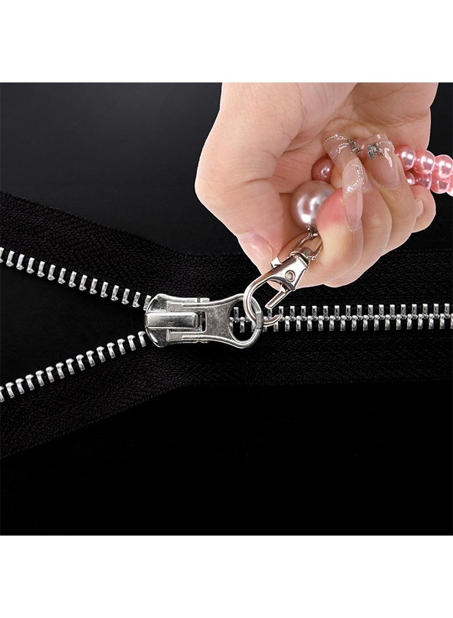Dress Zipper Helper, 25.5" Dress Zipper Puller with Clip, Beaded Zip Pull Assistant Chain, Back Zip Puller Aid Tool for Long Dresses, Boots, Elderly, Zipping Up Down Dress by Yourself B - Image 4