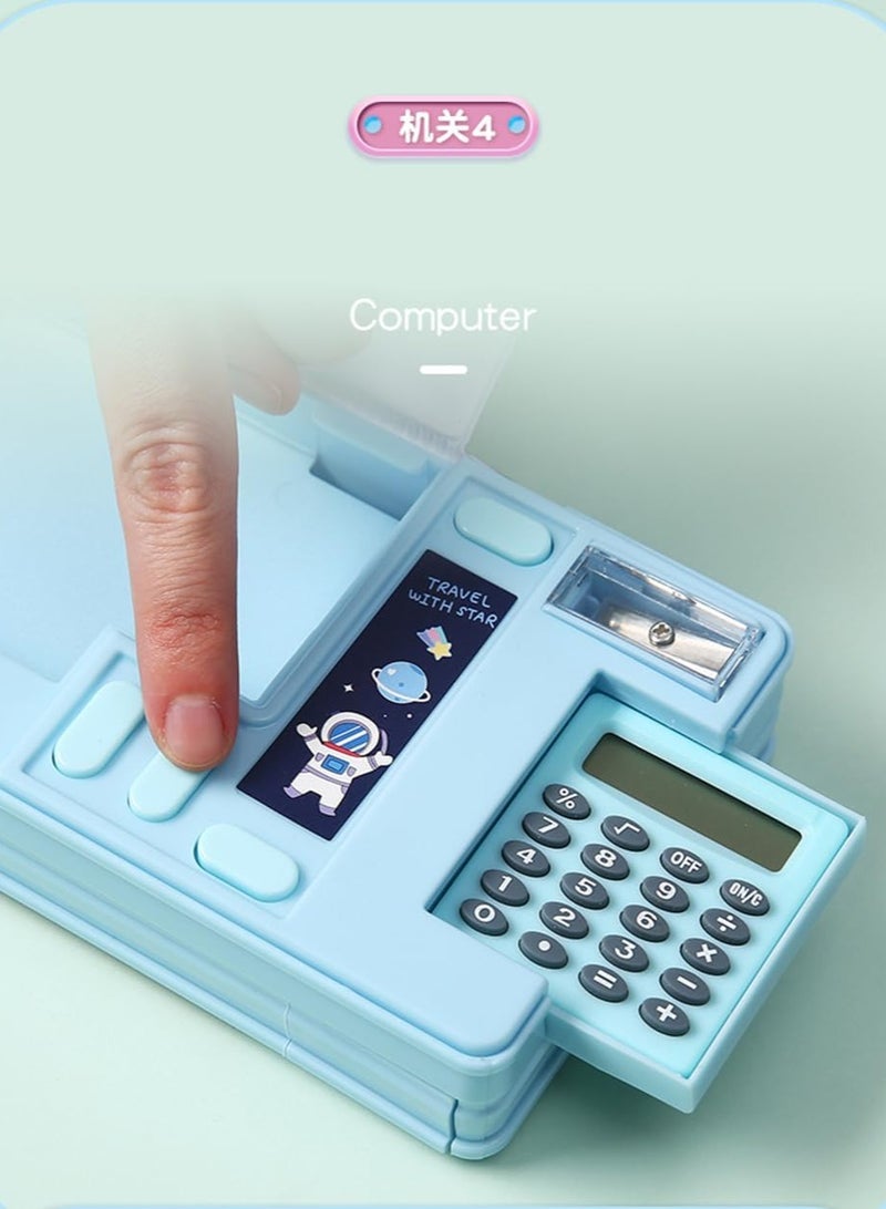 NIIMBOT Upgrade Pop Up Multifunction Pencil Case for Kids, with Calculator Sharpener Cute School Supplies Multifunction Stationery Organizer Space Gift for Kids Teens Purple - Image 5