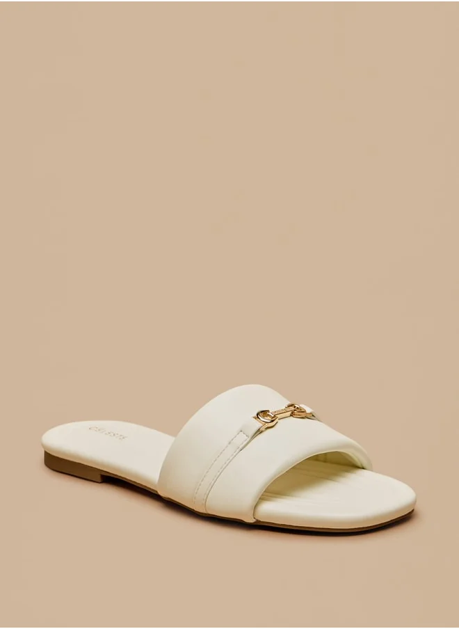 سيليست Women's Slip-On Sandals with Metal Accent