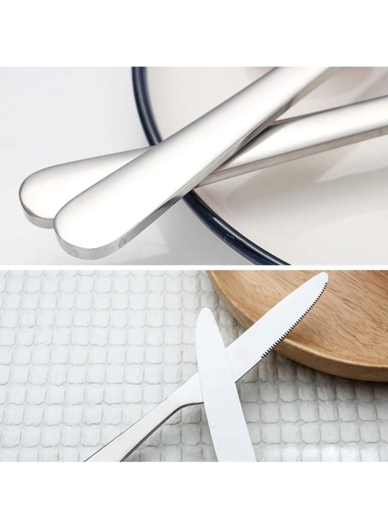 هويتك طقم سكاكين عشاء من الفولاذ المقاوم للصدأ مكون من 6 قطع، مقاس 20.4 سم، بتصميم متين وأنيق - Image 2