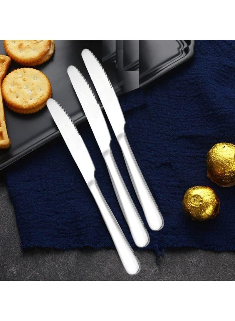 هويتك طقم سكاكين عشاء من الفولاذ المقاوم للصدأ مكون من 6 قطع، مقاس 20.4 سم، بتصميم متين وأنيق - Image 4