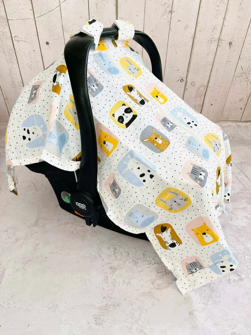 juniperus Muslin Stroller Cover and Infant Carrier Cushion