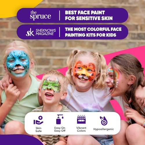 Blue Squid Face Paint Crayons - 12 Vibrant Colors Twistable & Washable Face Paint Sticks - Face Painting Kit for Kids Party, Halloween, Belly Painting Kit Pregnancy, Makeup Body Paints for Adults - Image 2