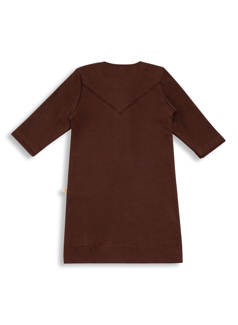 Plumes Brown Kandora - Image 2