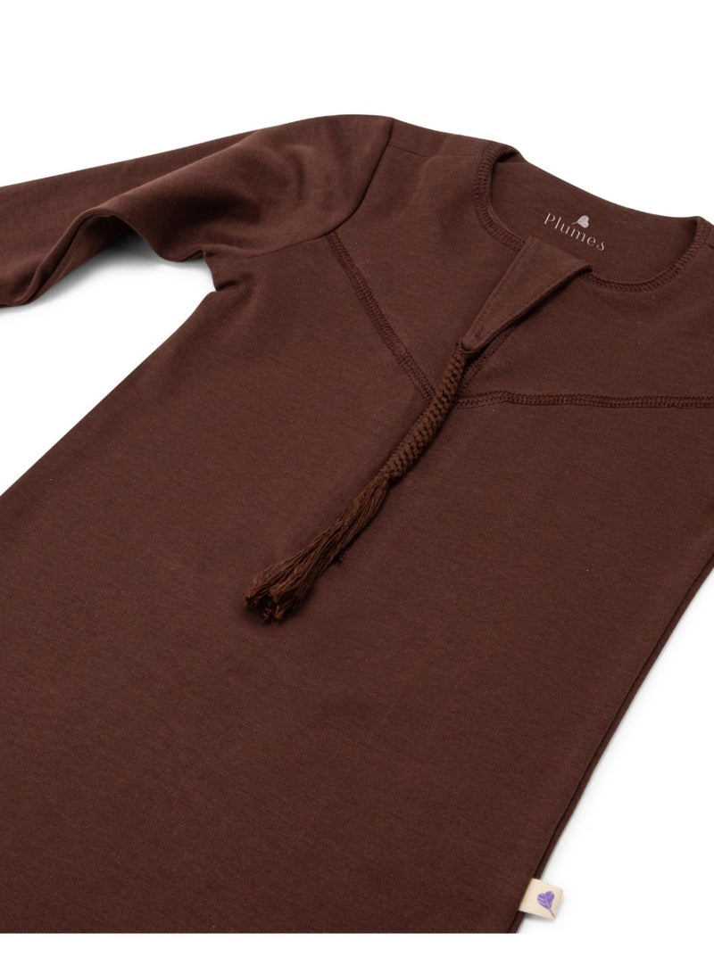 Plumes Brown Kandora - Image 3