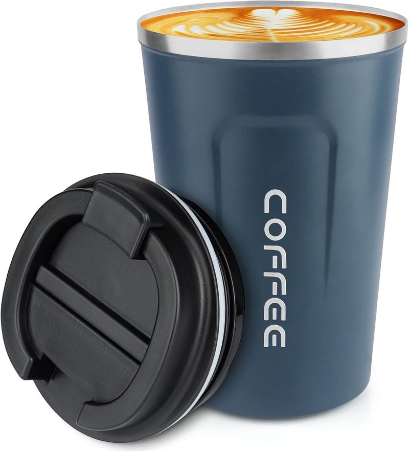 CS COSDDI 12 oz Stainless Steel Vacuum Insulated Tumbler - Coffee Travel Mug Spill Proof with Lid - coffee Cup for Keep Hot/Ice Coffee,Tea and Beer (Tibetan blue) - Image 1