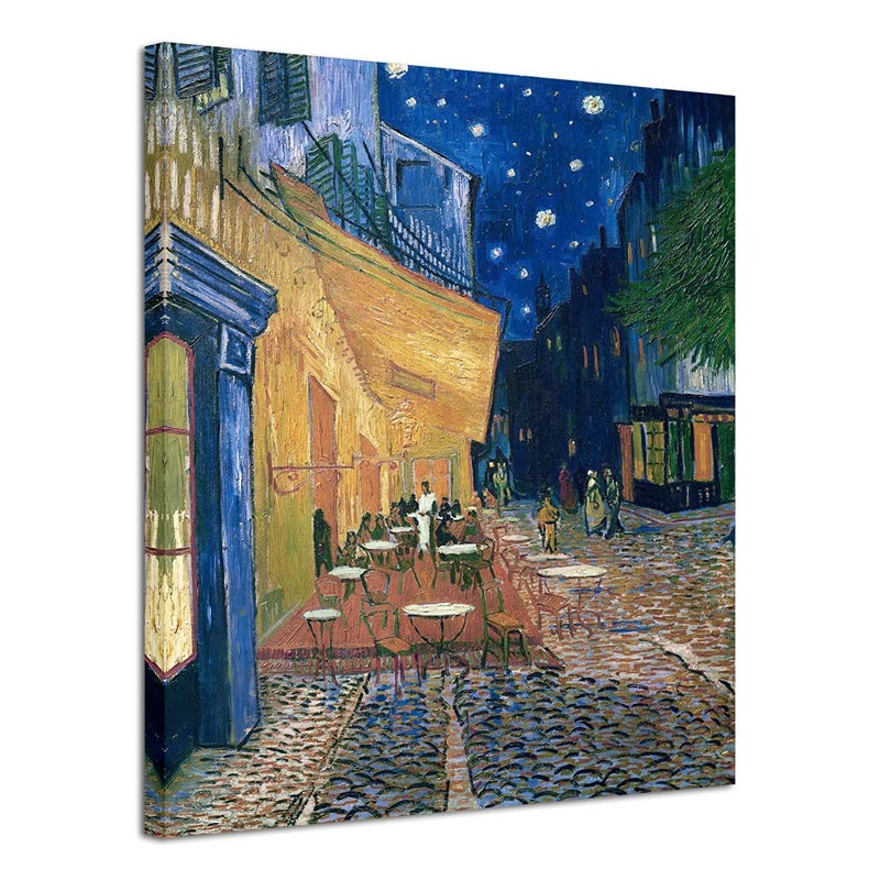 Wieco Art Cafe Terrace at Night Large Modern Giclee Canvas Prints Vincent Van Gogh Artwork Oil Paintings Reproduction Landscape Picture Photo Printed on Canvas Wall Art for Living Room Decorations - Image 1