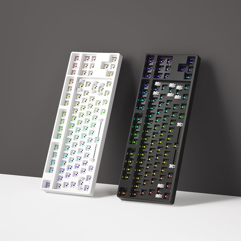 iblancod C87 Tri-mode Wireless Keyboard 87-Key Mechanical Keyboard Gaming Keyboard with All Switches Changeable BT Mode Wired Mode 2.4GHz Wireless Mode Customized Keyboard Kit - Image 5