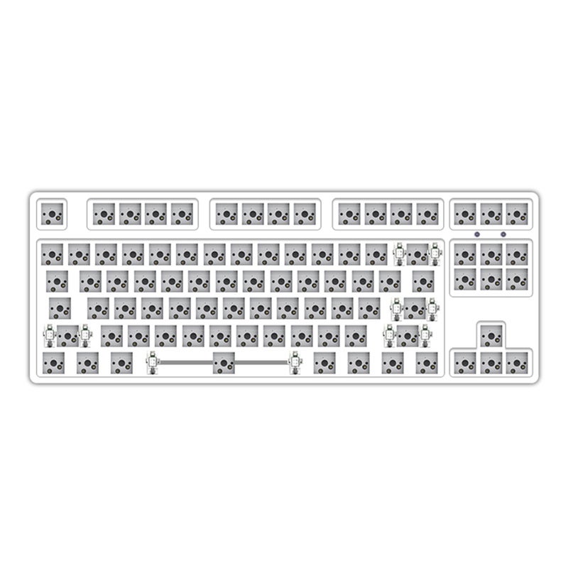 iblancod C87 Tri-mode Wireless Keyboard 87-Key Mechanical Keyboard Gaming Keyboard with All Switches Changeable BT Mode Wired Mode 2.4GHz Wireless Mode Customized Keyboard Kit - Image 1