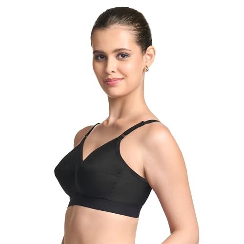 TRYLO COTTONFIT-BRA-40-BLACK-E-CUP - Image 2