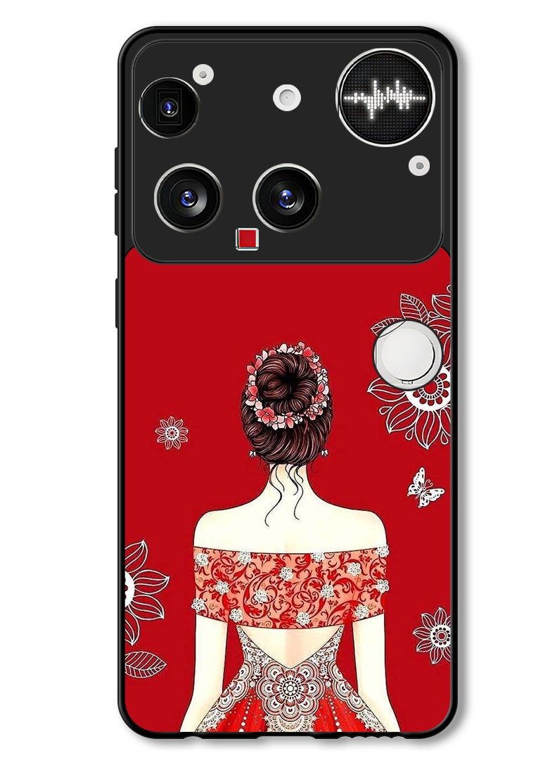 Theodor Case Compatible with Nothing Phone (3) 6.67 Inch Protection Shockproof Bumper Cover Cute Ladyy - Image 1
