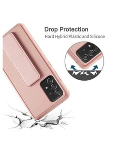glassology Samsung Galaxy A73 clear case with Magnetic Stand & Holder Premium Silicone Vertical & Horizontal Hand Strap Grip Multi Stand Car Mount Kickstand Finger Strap with Screen Protector (Pink)  - Image 3