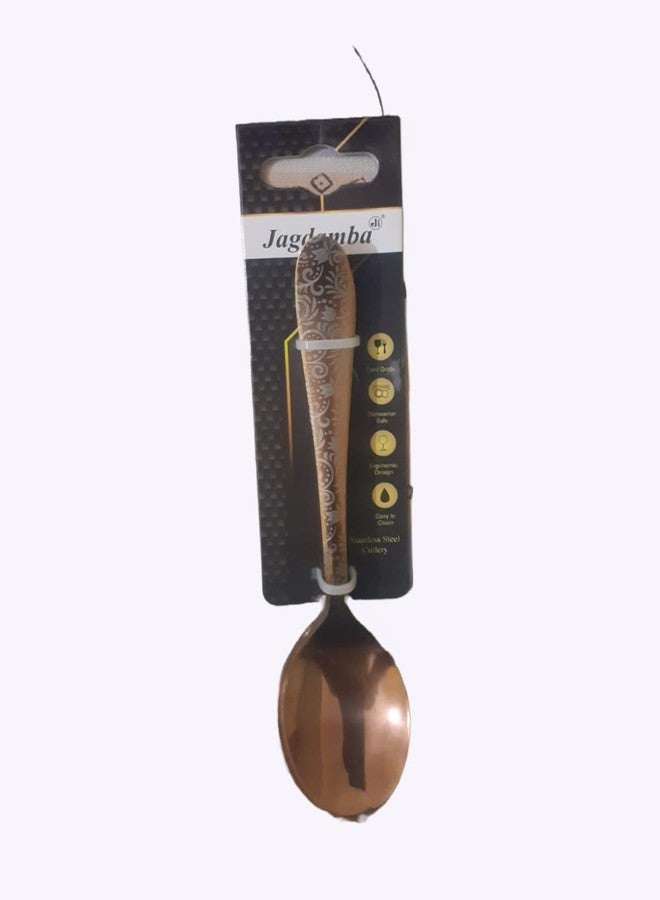Jagdamba Stainless Steel Copper Set of 6 Cutlery Set - Image 1