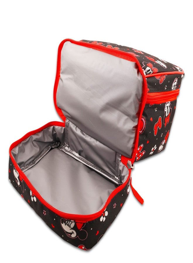 ميني مجموعة حقيبة ظهر وعلبة غداء ميني ماوس من ديزني للأطفال - تتضمن حقيبة ظهر ميني ماوس حمراء مزينة بفيونكة مقاس 16 بوصة، وحقيبة غداء ميني ماوس الكلاسيكية، وملصقات، والمزيد | حقيبة ظهر ميني ماوس للمدرسة - Image 4