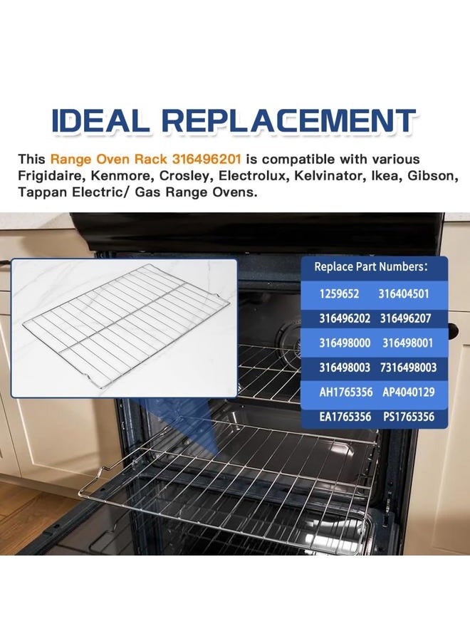 KOZHOM [Upgraded] 2Pcs Range Oven Rack 316496201 for Frigidaire Range/Stove, 24-3/16 x 16 Inches, Replaces 316496202, 316496207, AP4040129, PS1765356 - Image 2